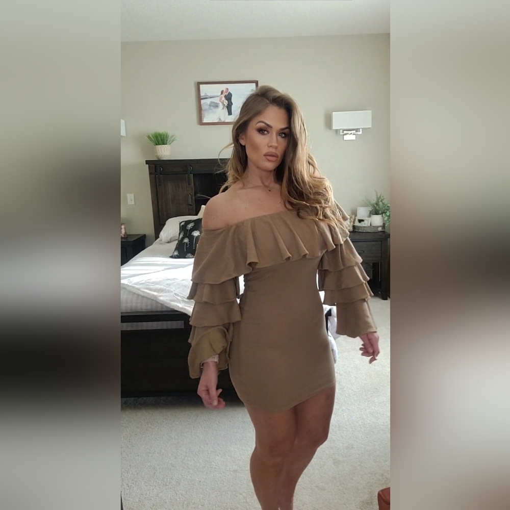 Light brown fun size Small dress